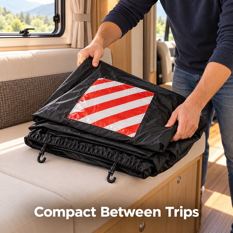 RV Caravan Rear Bike Cover for 1-2 Bicycles, 210D Oxford