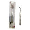 Beauty Tools Pinza Curva De Precisión Para Extensión De Pestañas