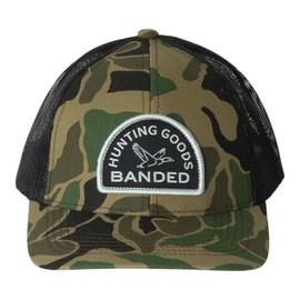 Banded Classic Camo Patch Cap – Adjustable Snapback Hunting Hat with Embroidered Logo (US, Alpha, One Size, Classic Camo)