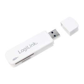 LogiLink CR0034A Mini USB 3.0 Card Reader with Protective Cover White