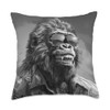 Gorilla laughs cheekily, funny gorilla Throw Pillow