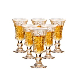 Round 1.3-Oz Cordial Glasses, Lead-Free Sherry Glasses, Clear Heavy Base Shot Glasses (Set of 6)