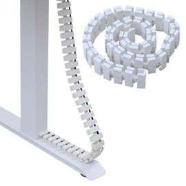 YAMAZEN ACC-130(WH) Wiring Cover, Hide Wiring, For Elevating Desks, Easy To Install and Remove with Magnets, Adjustable Length, Cable Cover, Width 1.8 x Depth 0.8 x Height 42.5 inches (4.5 x 2 x 108