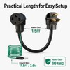 4 Prong to 3 Prong Dryer Plug Adapter, NEMA 10-30P