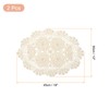 sourcing map 2 Pcs 18x12 Inch Handmade Crochet Doilies, Polyester