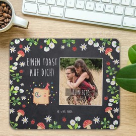 Mr. & Mrs. Panda Personalisiertes Foto Mauspad Toast Party - Geschenk, Heiratsantrag, Freund, Liebesgeschenk, Hochzeitstag, Ehemann, Liebesbeweis