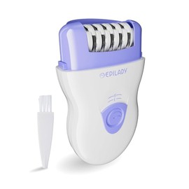 Epilady 에필라디 스피드 코드 에필레이터 여성 다리 비키니 부위용 컴팩트 제모 장치 2가지 옵션 각도 가이드 및 클리닝 브러시 라벤더 포함 [White Purple] Epilady Speed Cord Epilator for Women Compact Hair Removal Device for Legs and Bikini Area with 2 Angle Guides and Cleaning Brush Included [White Purple]