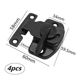 4 PCS Black Metal Dining Table Locks Dining Training Table Buckles Latches Table Connectors Leaf Latch Hardware Accessories Buckles Connectors Toggle Clamp for Case Box