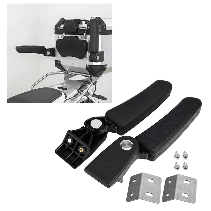 Motorcycle Passenger Armrest 2Pcs Motorcycle Passenger Rear Folding Top Case