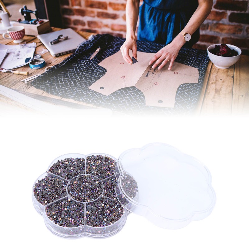 14400pcs Rhinestones Shiny Transparent Decorative Nail Art Accessories for Clothes