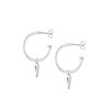 Elli Women's Creole Pendant Earrings Trend in 925 Sterling Silver,