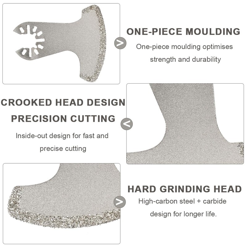 CENBEN 3 Pcs Oscillating Multitool Grout Removal Blades, Diamond Multi