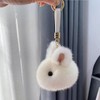 ELVRLA Super Cute Soft Round Rabbit Bunny Keychain Plush Rabbit