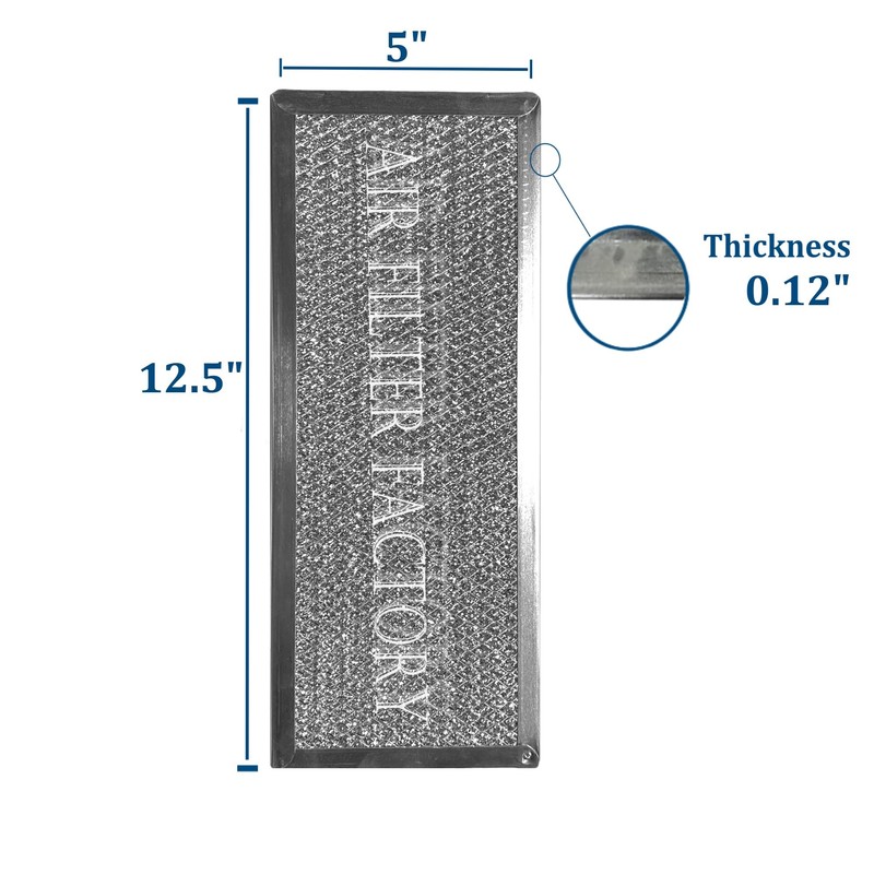 Air Filter Factory 5" x 12-1/2" x 3/32" Aluminum Mesh