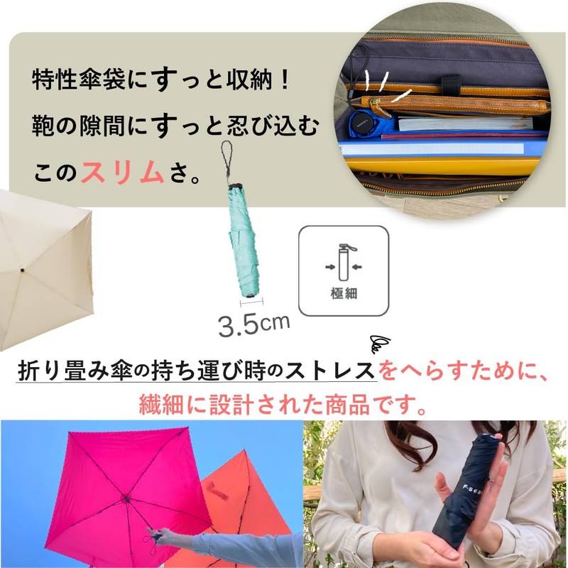 F-SEASONS Ultra Light Folding Umbrella, gray