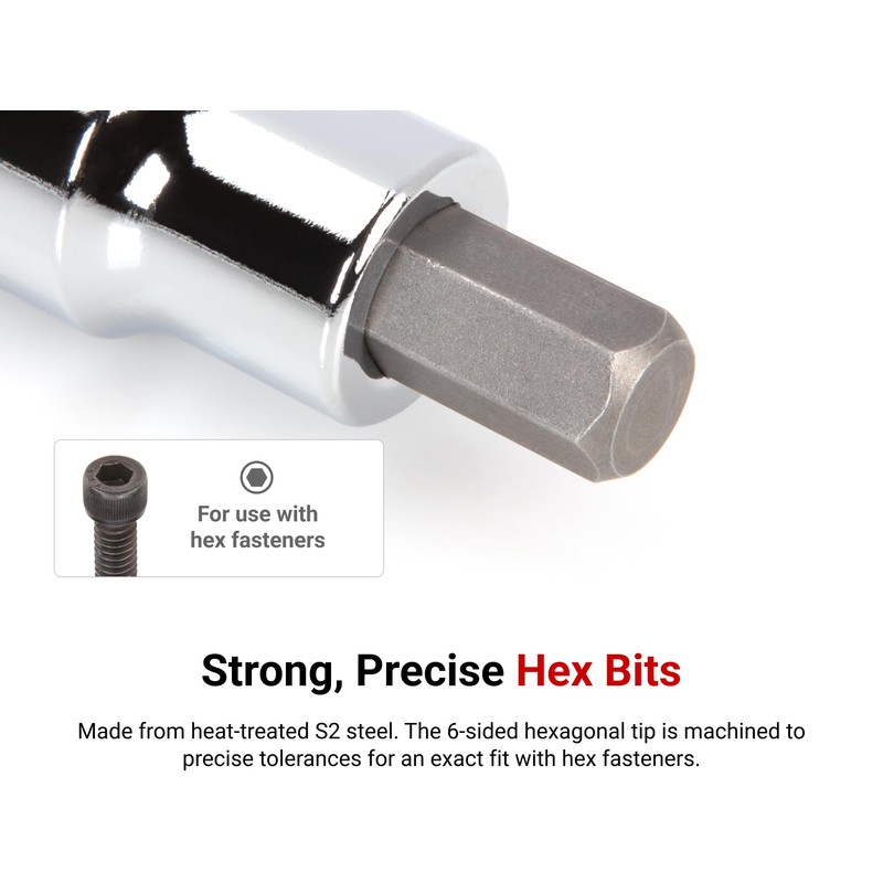 TEKTON 1/2 Inch Drive x 10 mm Hex Bit Socket