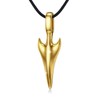 MOPOPOK Arrowhead Necklace S925 Sterling Silver Golden Arrow Pendant Necklace