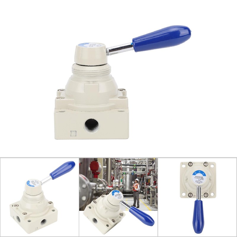 4HV230-08 Air Valve 4 Way 3 Positions Hand Lever Direct