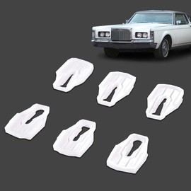 GRAND ORANGE 6PCS Fender Door Quarter Molding Clip Plastic Compatible with Lincoln 1966-1969 Molding Trim Retaining Mounting Clip Set