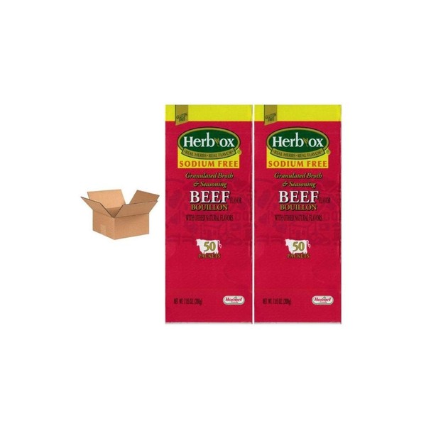 Hormel Herb Ox Beef Bouillon Sodium Free 50 Packets (Case of 2)