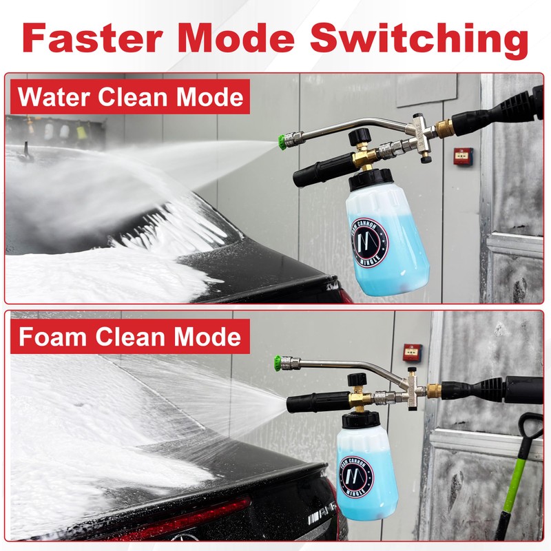 M MINGLE Foam Cannon Dual Connector Accessory for Pressure Washer