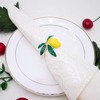 Tropical Yellow Lemon Napkin Rings Set of 4,Wedding Napkin Holder