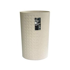 Yawata Kasei Way-be Koiki Modern Dust Box, Round Large, 2.3 gal (9 L), White
