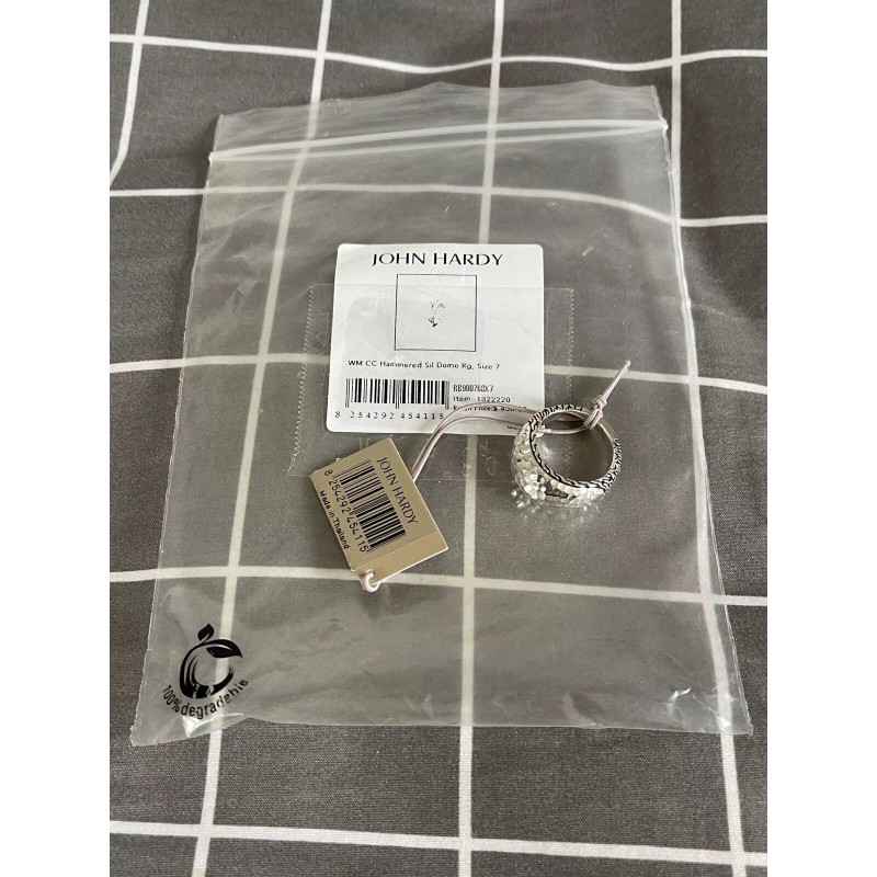 John Hardy Women’s Sterling Silver Classic Chain Hammered Dome Ring