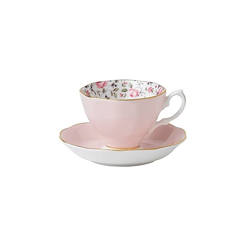 Royal Albert Rose Confetti Teacup & Saucer Set