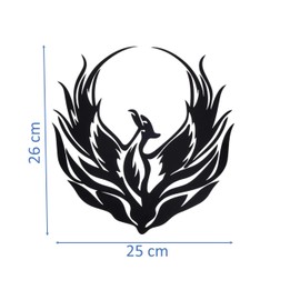 EANAGO Phoenix Metal Decoration Wall Decoration Living Room Dining Room Kitchen Office Black