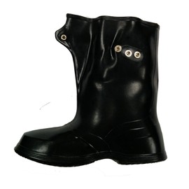 Herco Waterproof Made in USA 10" Adjustable Rubber Overshoe Boots - Men's Size 7 (Black)
