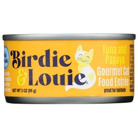 Birdie & Louie Tuna and Papaya Wet Cat Food, 3 Ounces (Pack of 12)