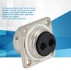 2 Pin Socket Square Flange Screw Mounting Power Connector Electric
