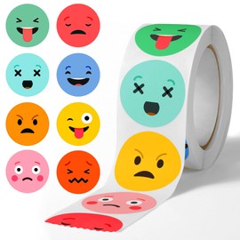 Eideos Smiley Face Stickers 500Pcs Reward Stickers for Kids 8 Colors Style Teachers School Behavior Charts