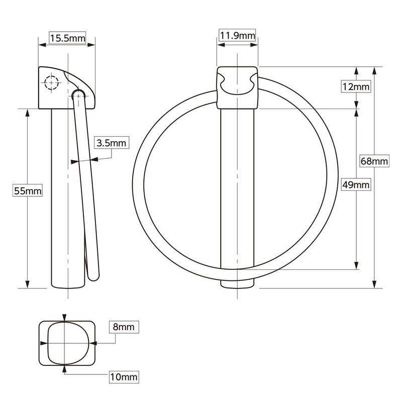 Donaly Lynch Pin Lock Pin for Agricultural Machinery Cultivator Tractor