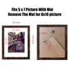 ZIRANLING 8x10 Picture Frame Rustic Brown Wood Set of 6,Display