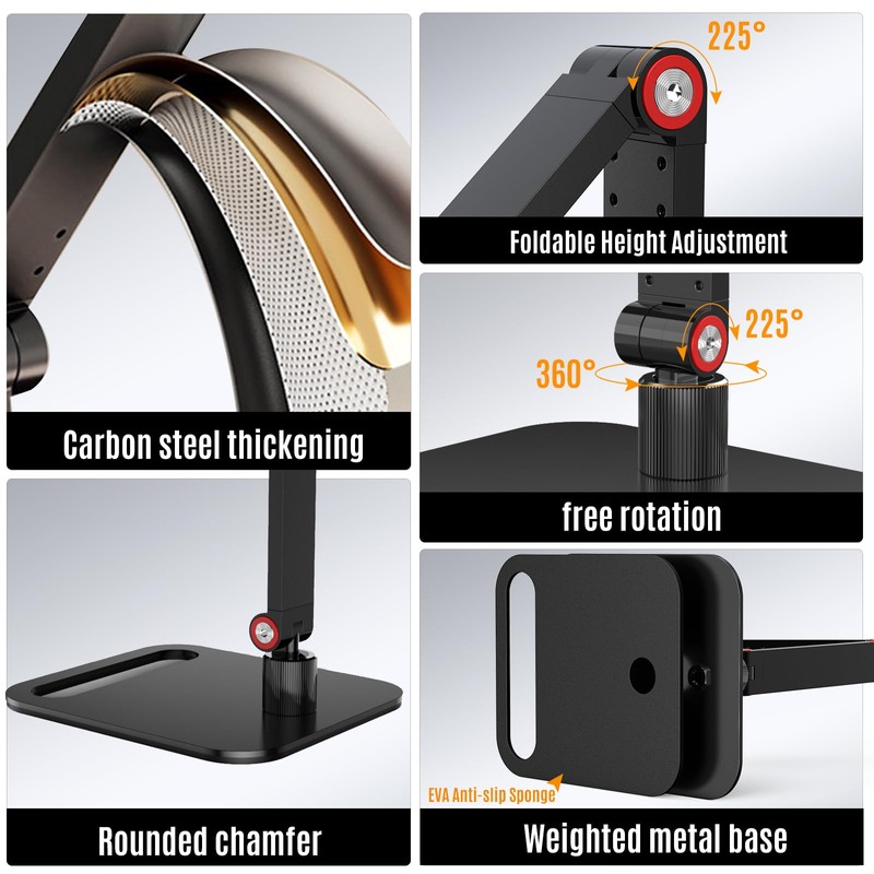 DAWASAPAT Projector Stand Desktop Foldable Stand with 1/4-Inch Thread, Height