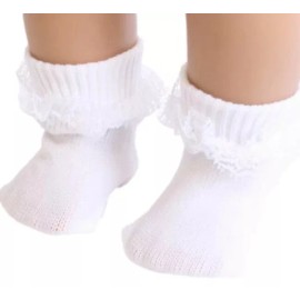 JustAskJoyce Collection Separates, Lace Sock's, Soft White Lace Socks, for 18-inch Dolls