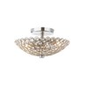 Home Decorators Barclay 2-Light Chrome and Crystal Flush Mount