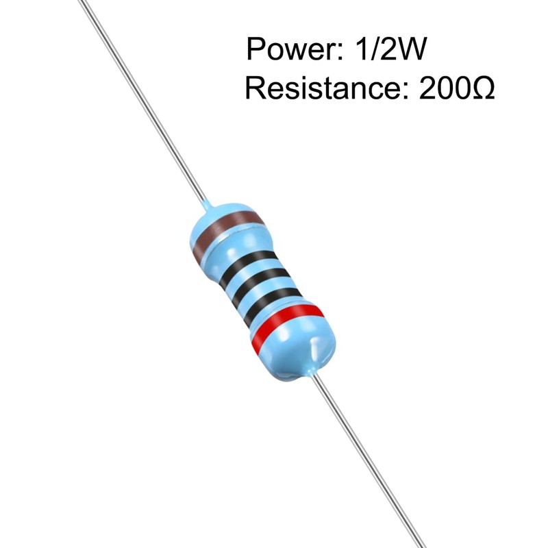 sourcing map 100 Pieces 200 Ohm Resistor, 1/2W 1% Tolerance