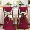 12 Pack Burgundy Cheesecloth Table Runner,10FT Gauze Boho Long Easter
