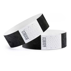 linie zwo ®, Pack of 100 Wristbands Tyvek ® 19 mm, Black