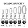 (Made in USA) Stainless Steel Chain Quick Links Locking Carabiners,