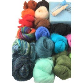 Molten Designs Needle Felting Starter Kit for 2D Needle Felting (Painting with Wool) - Comes Boxed