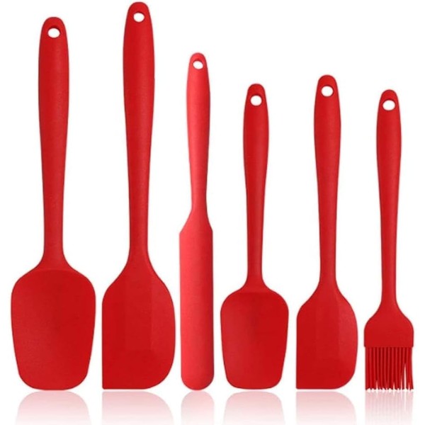 HFLYJPYW Spatulas Set of 6, Food Grade Silicone Spatulas Rubber