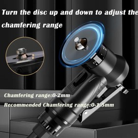 Lyshujli Pneumatic Chamfering Tool,Mini Pneumatic Chamfering Machine,45 Degree Air Chamfer Air Beveling Machine with 1/4 Inch Air Inlet for Metal, Wood, Acrylic Deburring