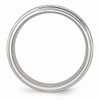 Solid Stainless Steel Grooved Edge 8mm Men's Matte Brushed Finish