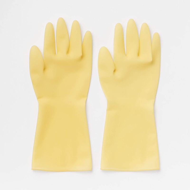 MUJI Natural Rubber Gloves, Ambidextrous, Large, 6 Pieces, 82577129