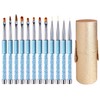 12-Piece Nail Brush Set Gel Brush Gel Nail Art Design Nail Art Pen Manicure Tool for UV Gel and Acrylic Fingernails