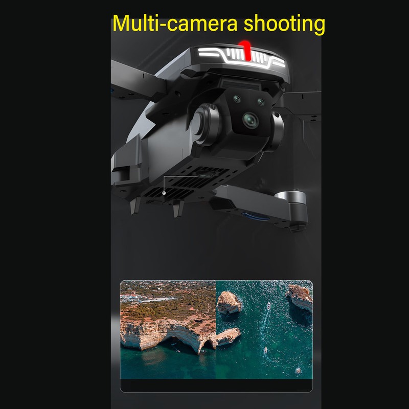 4K Drone with Triple Cameras Anti Shake 5G Transmission Live